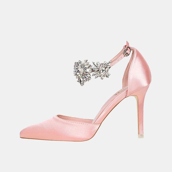 Crystal Satin Pumps