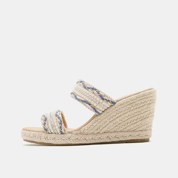 Hemp Braided Platform Slippers