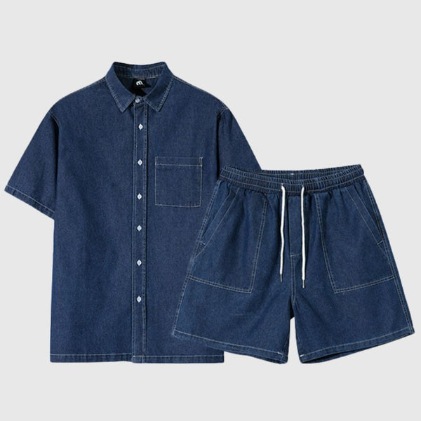 Tillbuy Denim Shirt Set