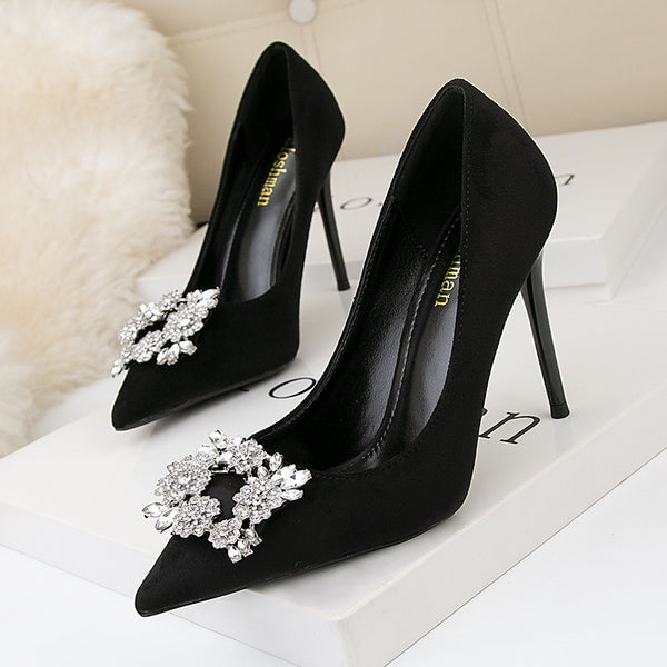 Rhinestone Stiletto Pumps