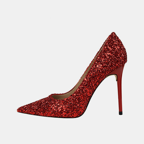 Tillbuy Sparkling Rhinestone Pumps