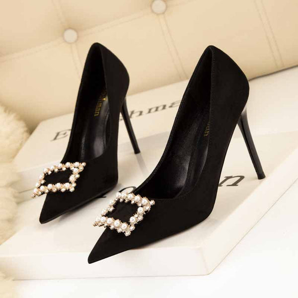 Pearl Suede Pumps