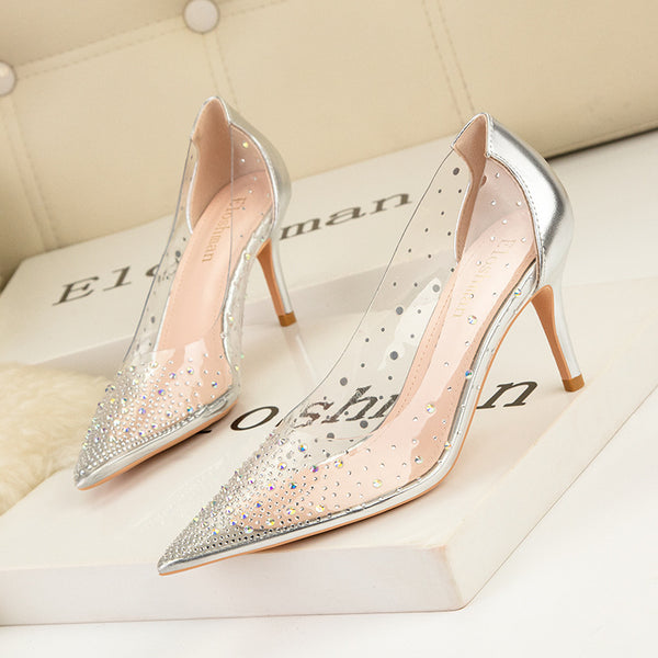 Glitering Rhinestone High Heel