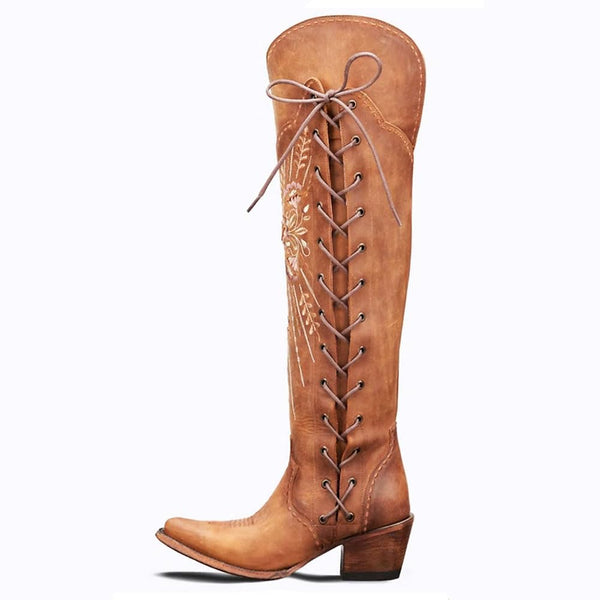 Lavatera Tie Up-1 Over-the-Knee Boots