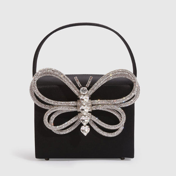 Charlotte Butterfly Rhinestone Mini Box Bag